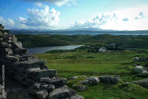 View from Carloway Broch, Outer Hebrides, Scotland photo