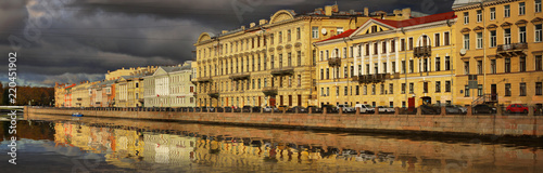 Fontanka river embankment in St. Petersburg