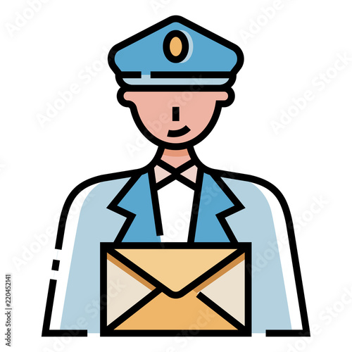 Postman LineColor illustration