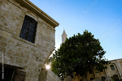 Buyuk Cami Mosque in Larnaca against blue sky photo