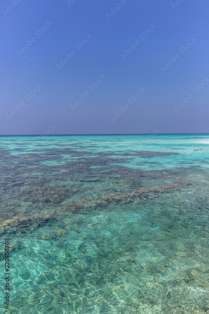 Blue tropical sea, turquoise water