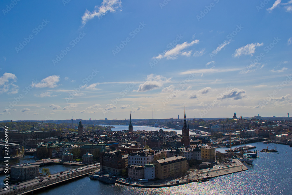 Vista della città vecchia di Stoccolma (Gamla Stan) dalla cima del municipio, Svezia