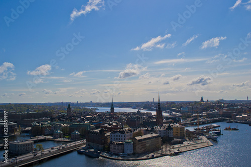 Vista della città vecchia di Stoccolma (Gamla Stan) dalla cima del municipio, Svezia