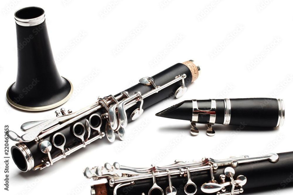 Naklejka premium Clarinet classical music instrument
