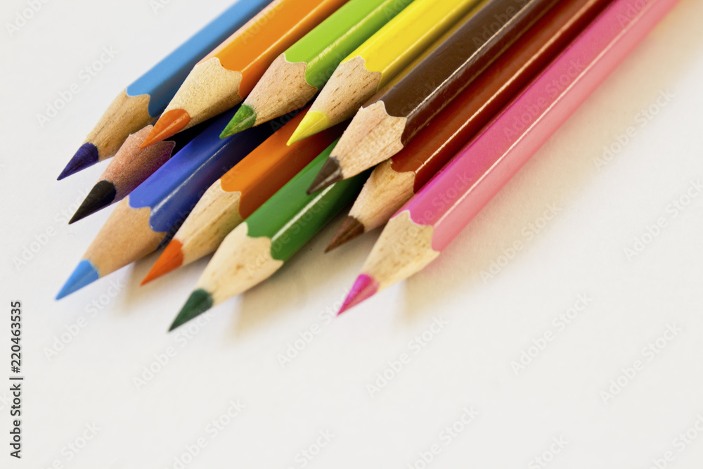 Color pencils isolated on white background. Color pencils isolated on white background.