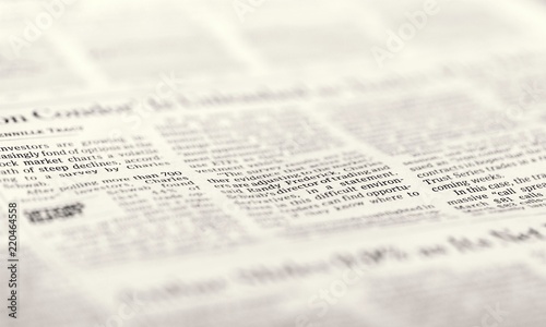 Newspaper backdrop texture, business background