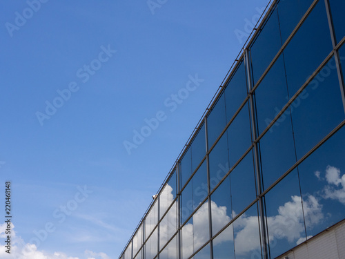 Cloud in Glass Building reflection