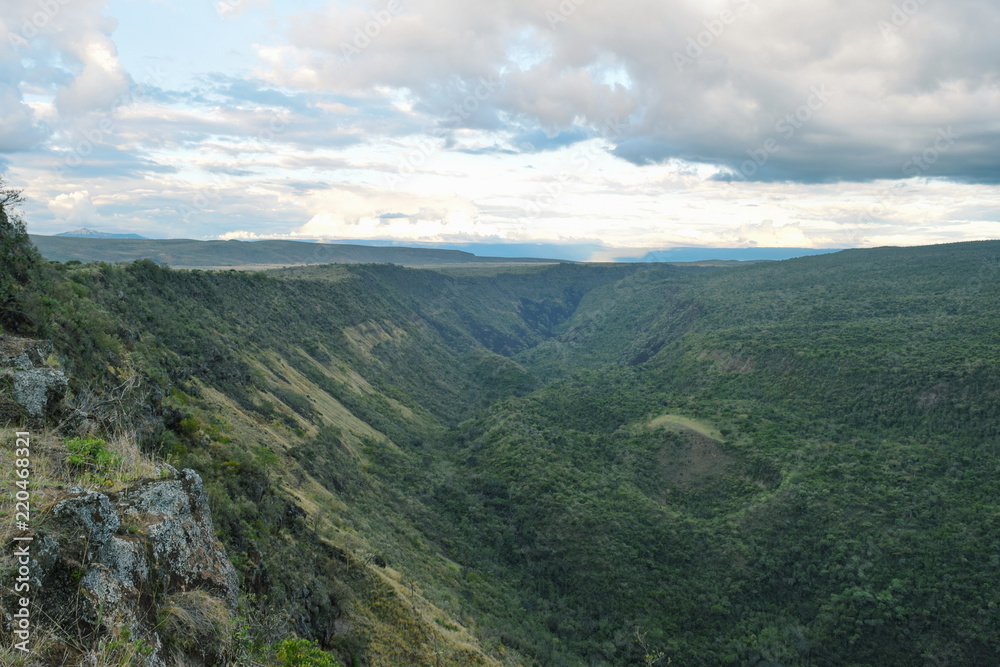 The volcanic crater at Mount Suswa, Rift Valley, Kenya
