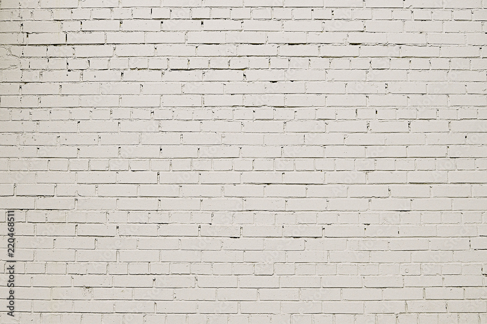 White brick wall background texture