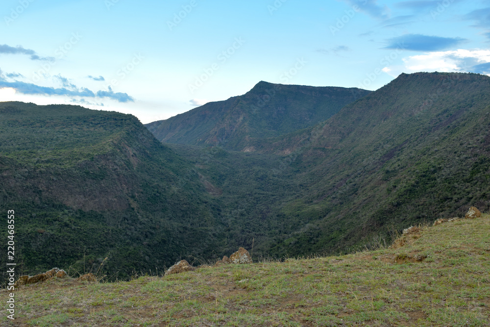 The volcanic crater on Mount Suswa, Rift Valley, Kenya