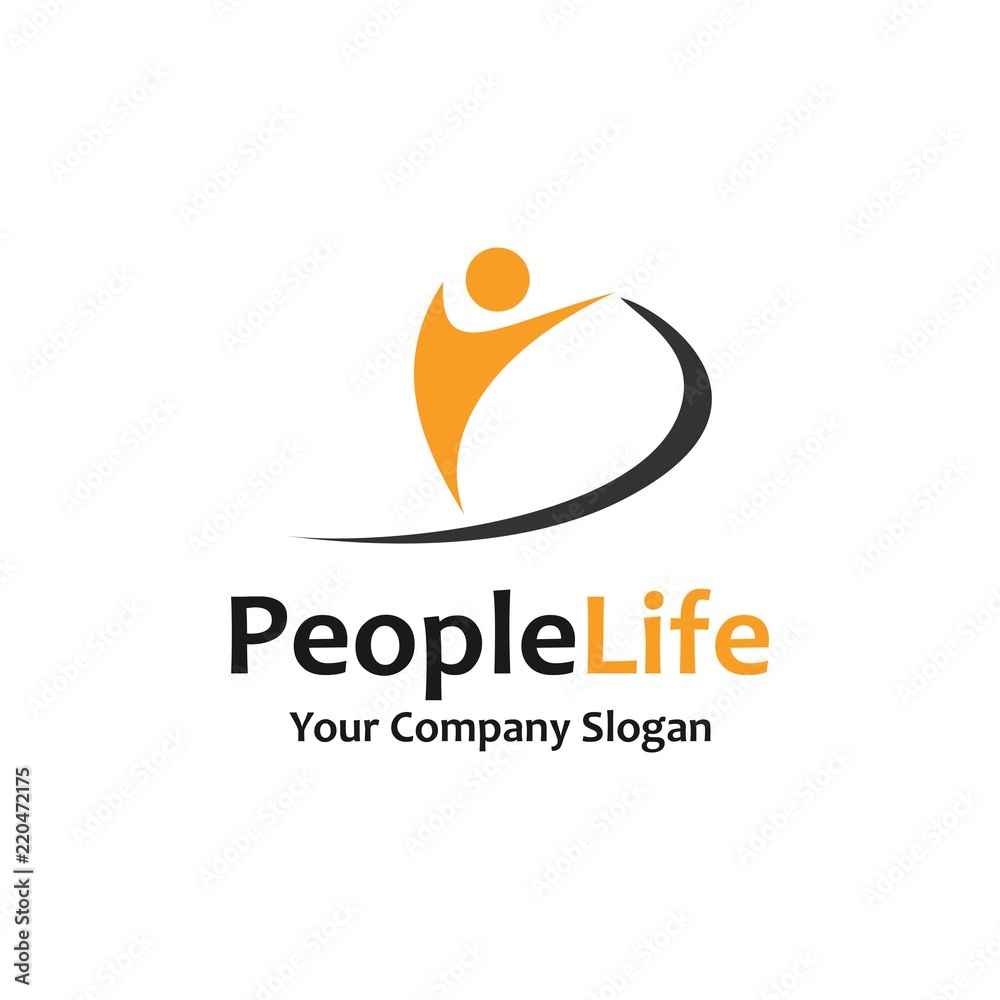 people life logo template people life logo template