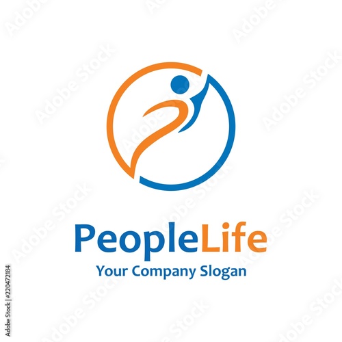 people life logo template