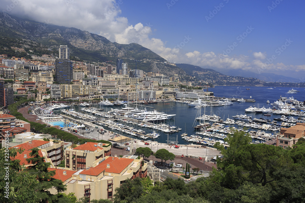 Monte Carlo Harbor in Monaco, Europe