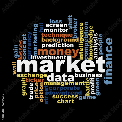 Marketing word cloud for sales concept.  Brainstorm and form new ideas.