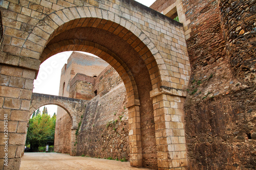 Famous Alhambra palace and cathedrals in Granada, Spain