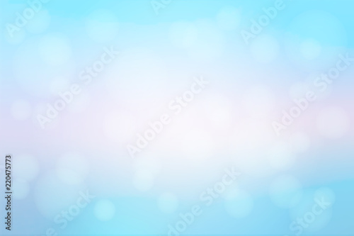 Pale blue shades pink blurred background with bokeh lights