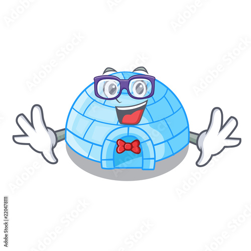 Geek cartoon dome igloo ice house snow