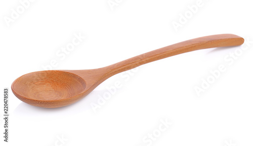 Wooden spoon  isolated on white background