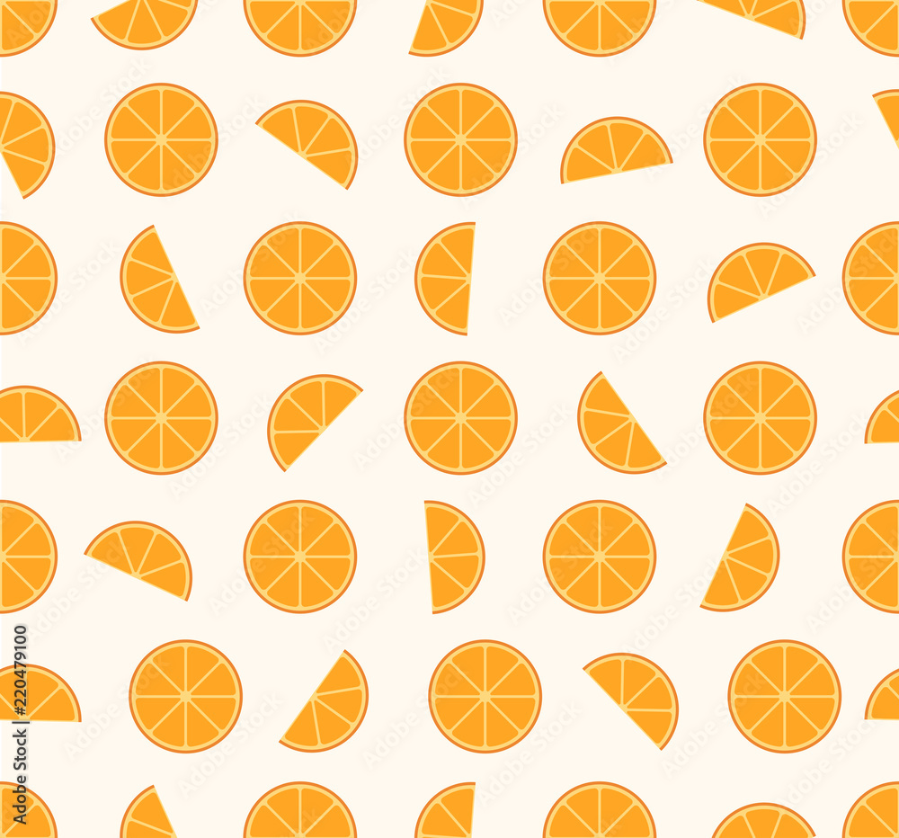 Seamless pattern mixed orange fruit background - vector illustration Seamless pattern mixed orange fruit background - vector illustration