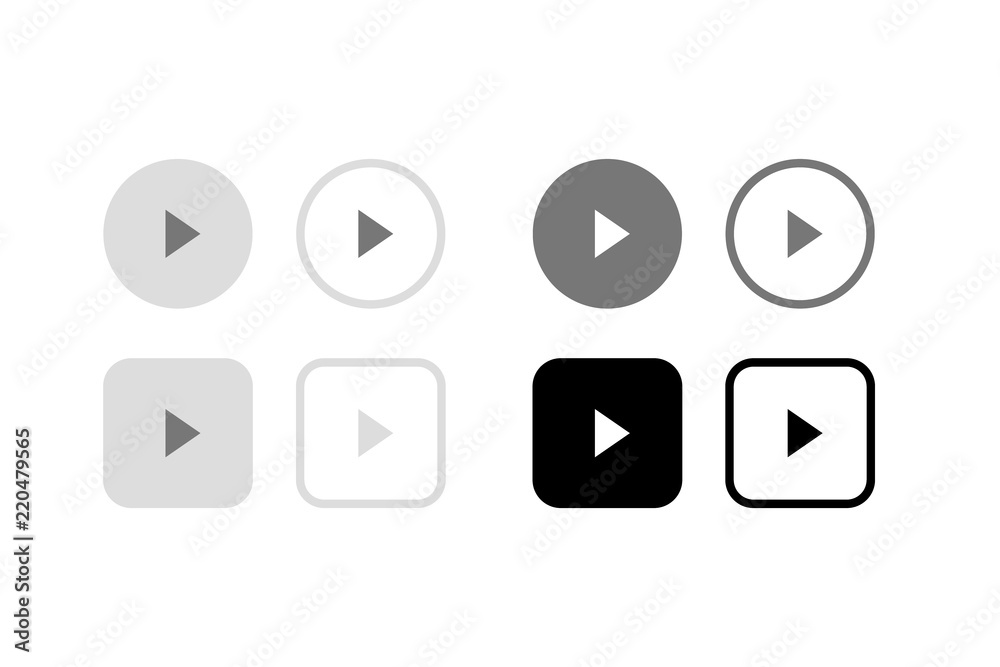再生ボタン プレイボタン デザイン素材 グラフィックパーツ Stock イラスト Adobe Stock