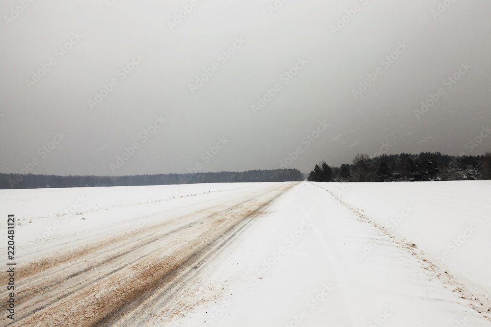 Road under the snow