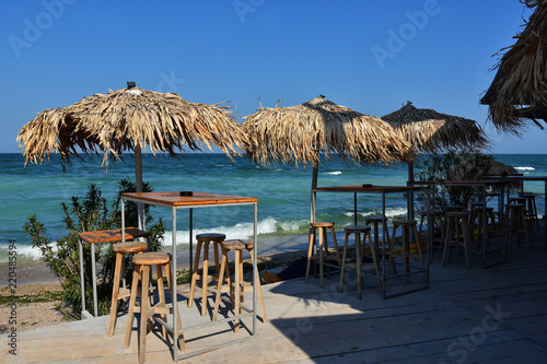 Vama Veche beach, a non-mainstream tourist destination on the Black Sea coast, near the border with Bulgaria,popular destination for tourists from entire world. photo