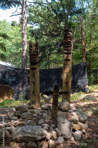 Korean traditional totem at Bukhansan national park