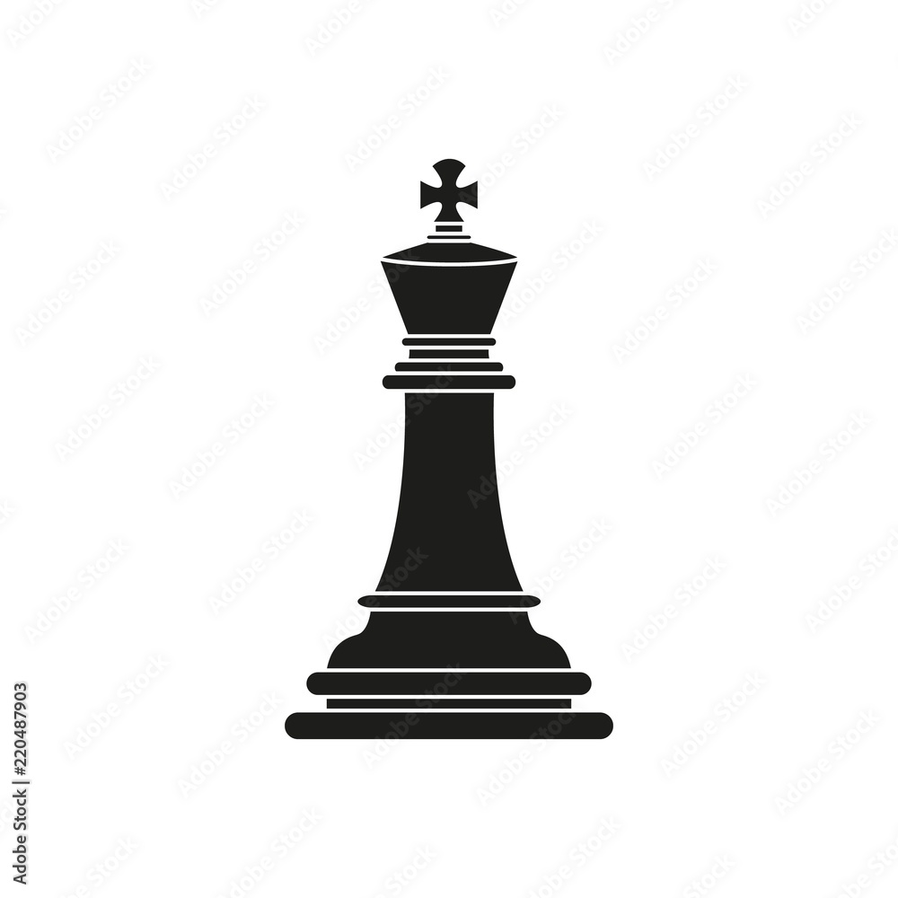 King of chess icon black toy success King of chess icon black toy success
