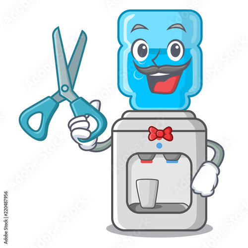 Barber cartoon water cooler for office and home