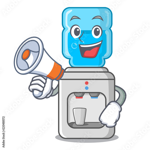 With megaphone cartoon water cooler for office and home