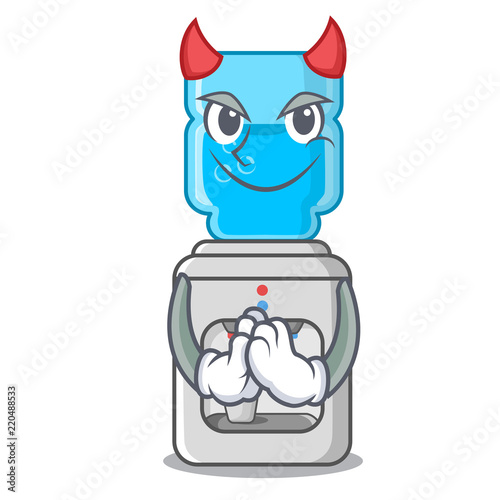 Devil water cooler with plastic bottle cartoon