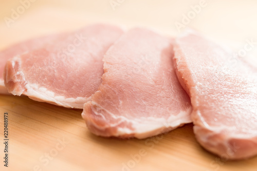 Raw fresh pork