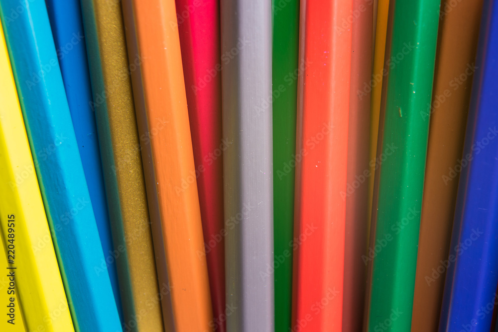 Colour pencils isolated, Close up. Colour pencils isolated, Close up.