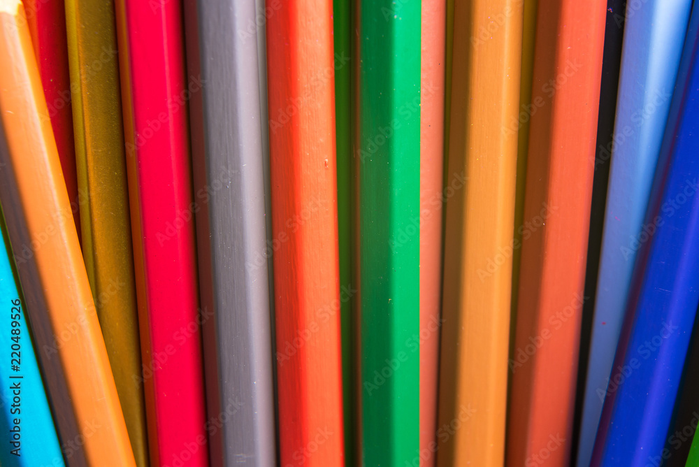 Colour pencils isolated, Close up. Colour pencils isolated, Close up.