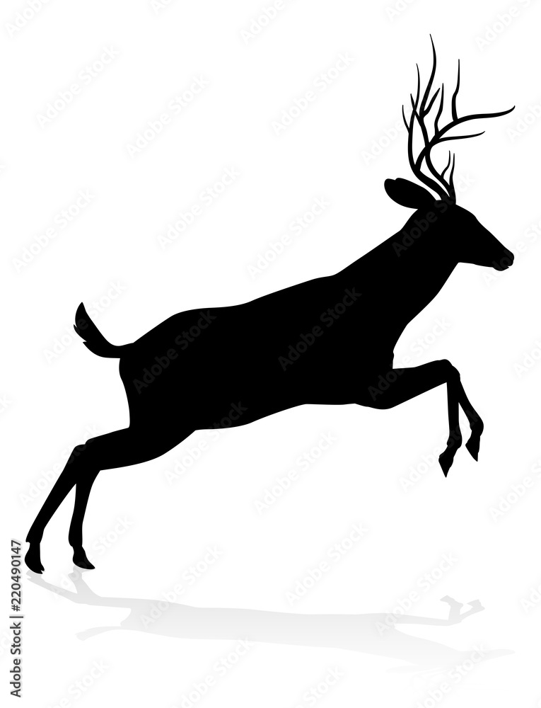 Obraz premium Deer Animal Silhouette