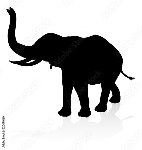 Elephant Safari Animal Silhouette © Christos Georghiou
