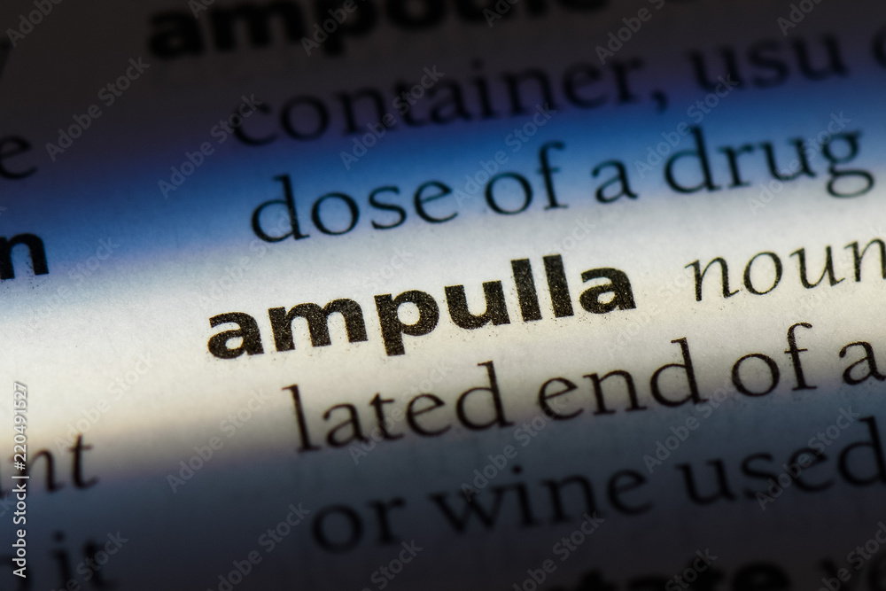 ampulla word in a dictionary. ampulla concept. ampulla word in a dictionary. ampulla concept.