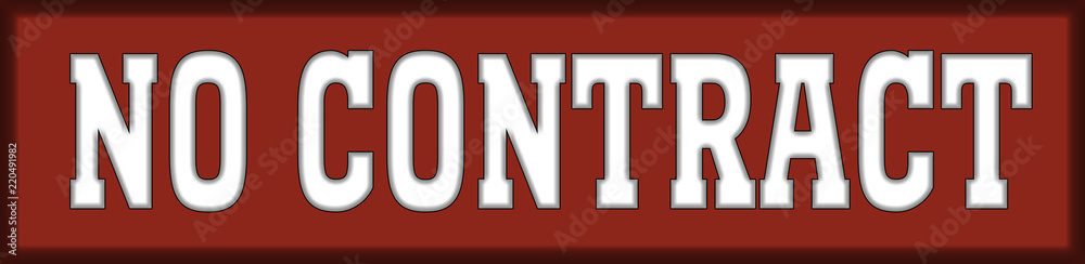 Fototapeta premium no contract red logo banner stamp