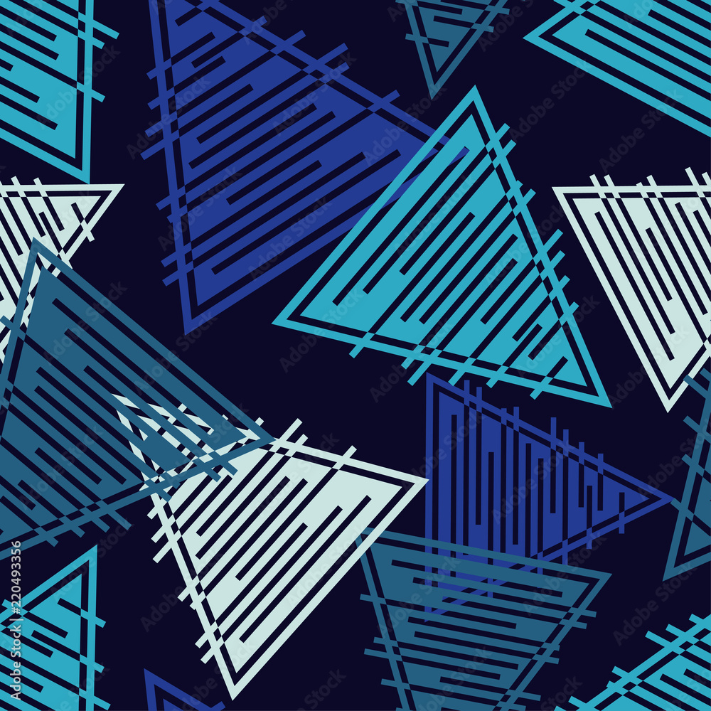 Seamless abstract geometric pattern. The texture of the triangles. Mosaic texture. Textile rapport. Seamless abstract geometric pattern. The texture of the triangles. Mosaic texture. Textile rapport.