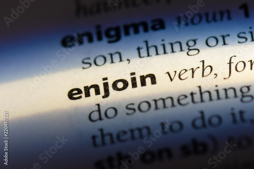  enjoin