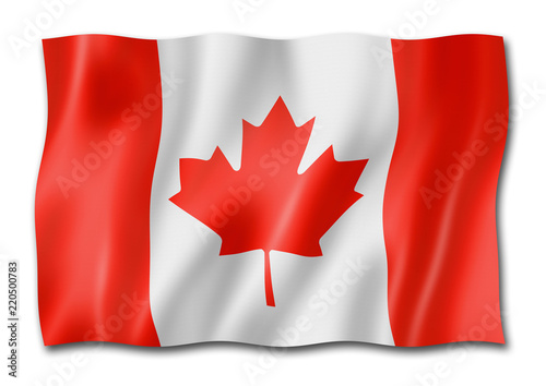 Canadian flag isolated on white