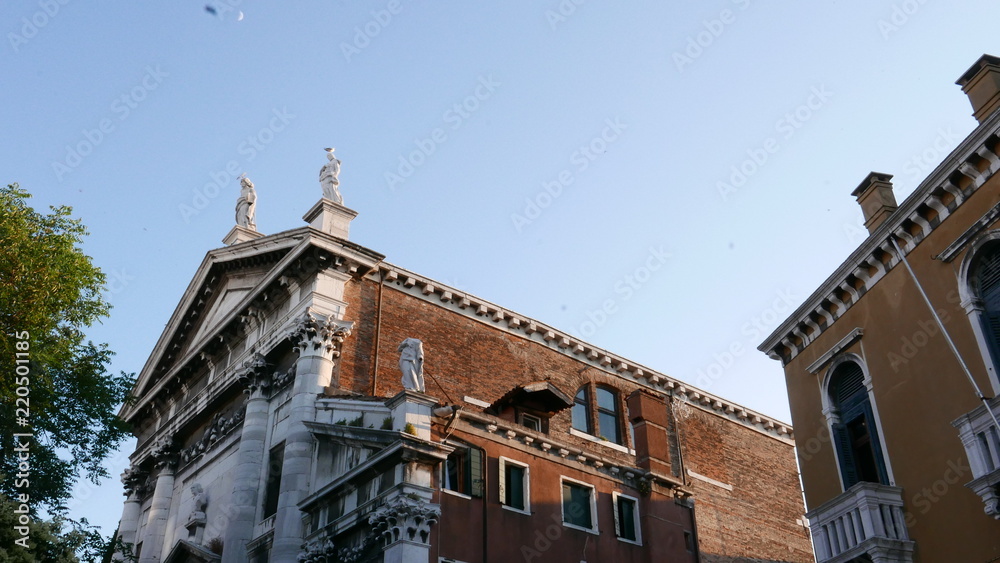 Roofs of church in Venice 