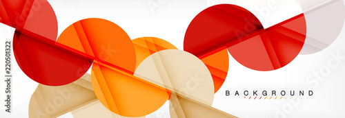 Circle abstract background, geometric illustration