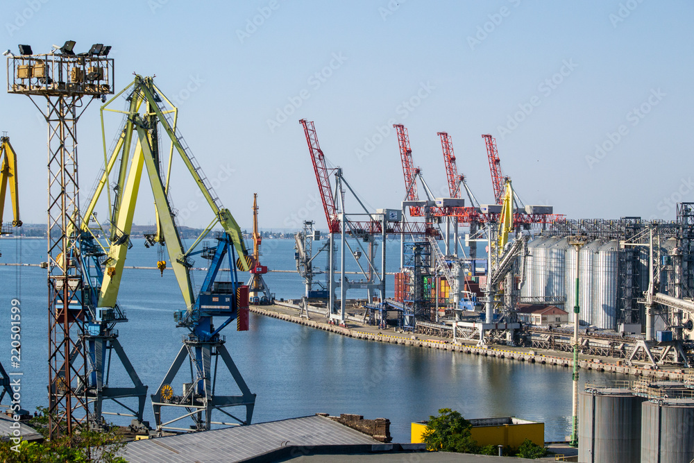 Sea cargo port.