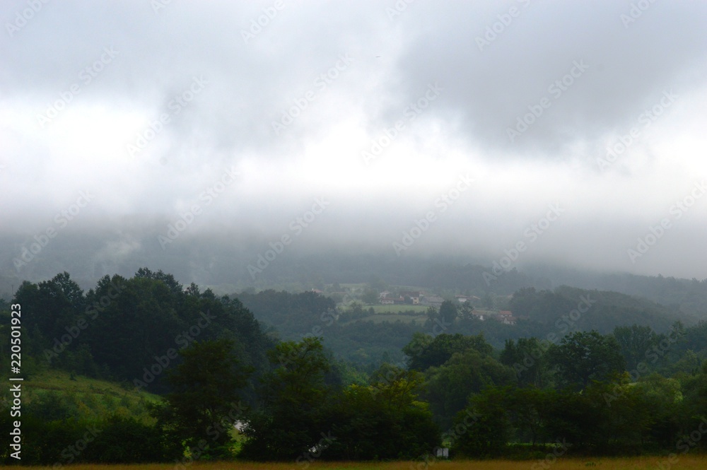 landscape of fog and clouds
