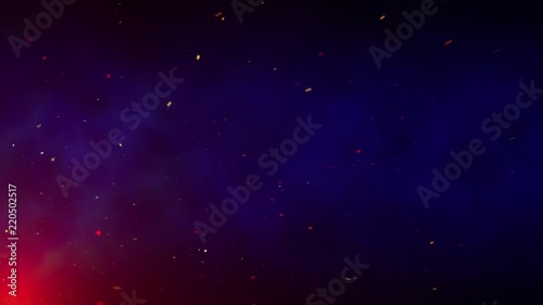 Wallpaper Mural Flying sparks and smoke in the night sky, dark blue sky background with bright sparks, burning embers moving along with the smoke Torontodigital.ca