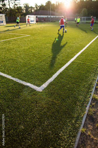 Soccer training on a lovely fotball pitch