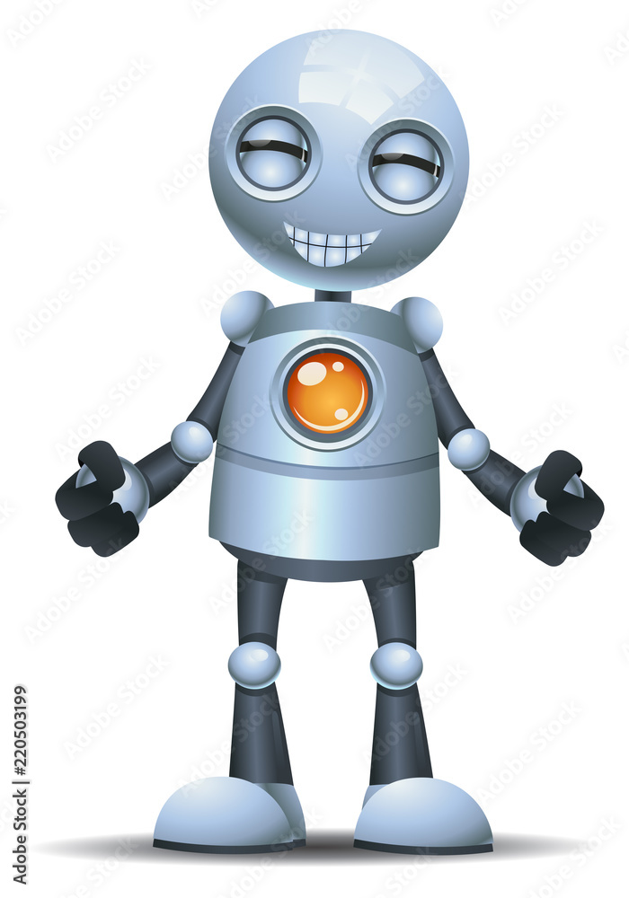 little robot emotion in grinning face little robot emotion in grinning face