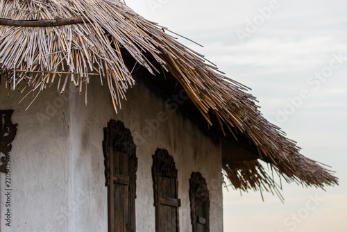 Fragment of old farm house in the north of Russia