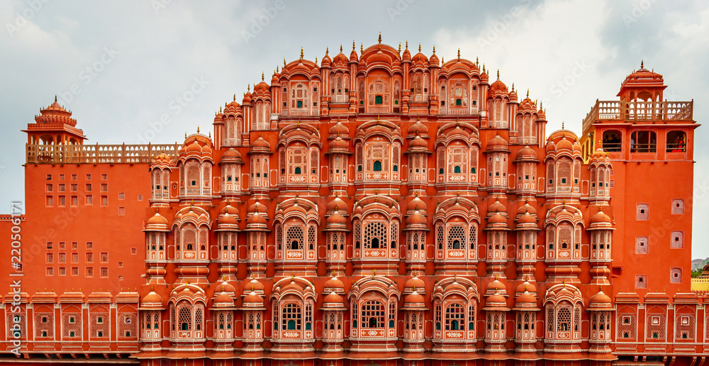 Famous  hawa mahal  palace in  Jaipur India
